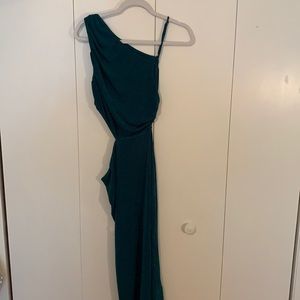 SHEIN Asymmetrical Split Dress Green/Teal